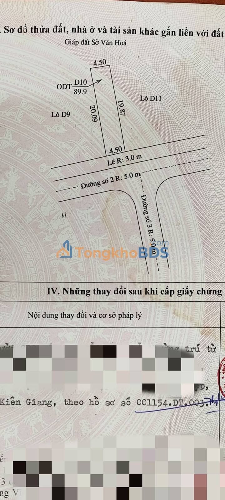 Bán Đất Thổ Cư Full 90m² Hẻm Ô Tô Rộng 5m Đường Quang Trung, Châu Đốc