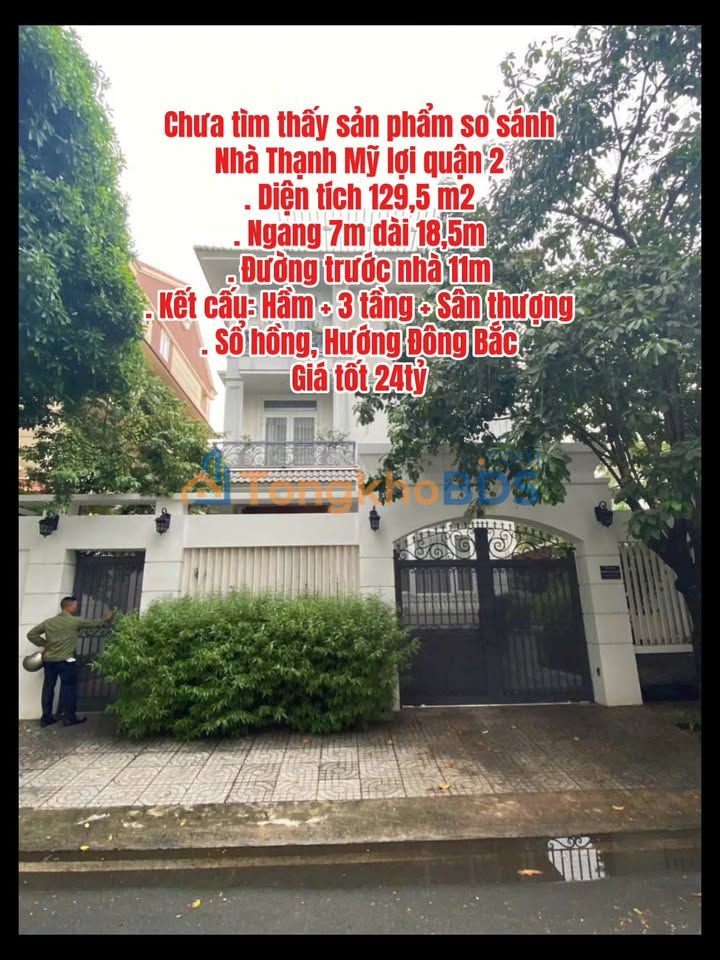 Nhà Thạnh Mỹ Lợi 129,5m² 24 tỷ - Chính chủ bán gấp