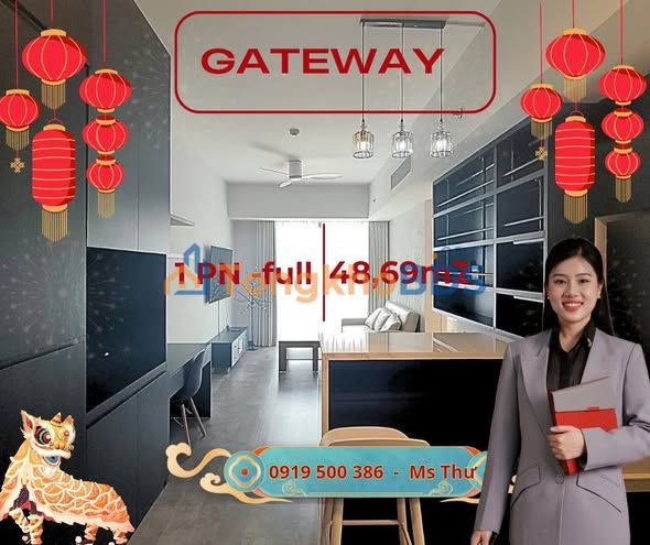 Căn hộ Gateway Thảo Điền 48m² 23 triệu - View đẹp