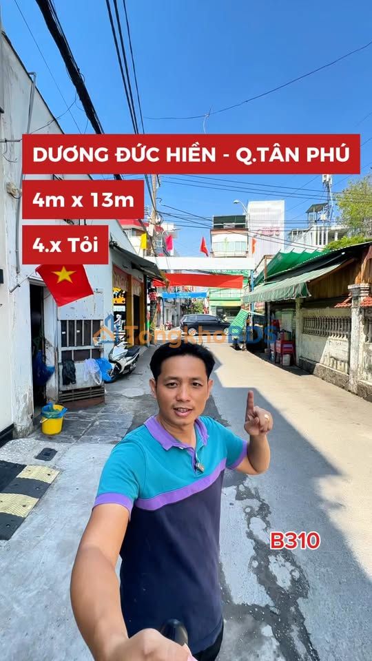 Nhà Hẻm 6m Dương Đức Hiền, Tân Phú 52m² - Giá 4.99 Tỷ TL