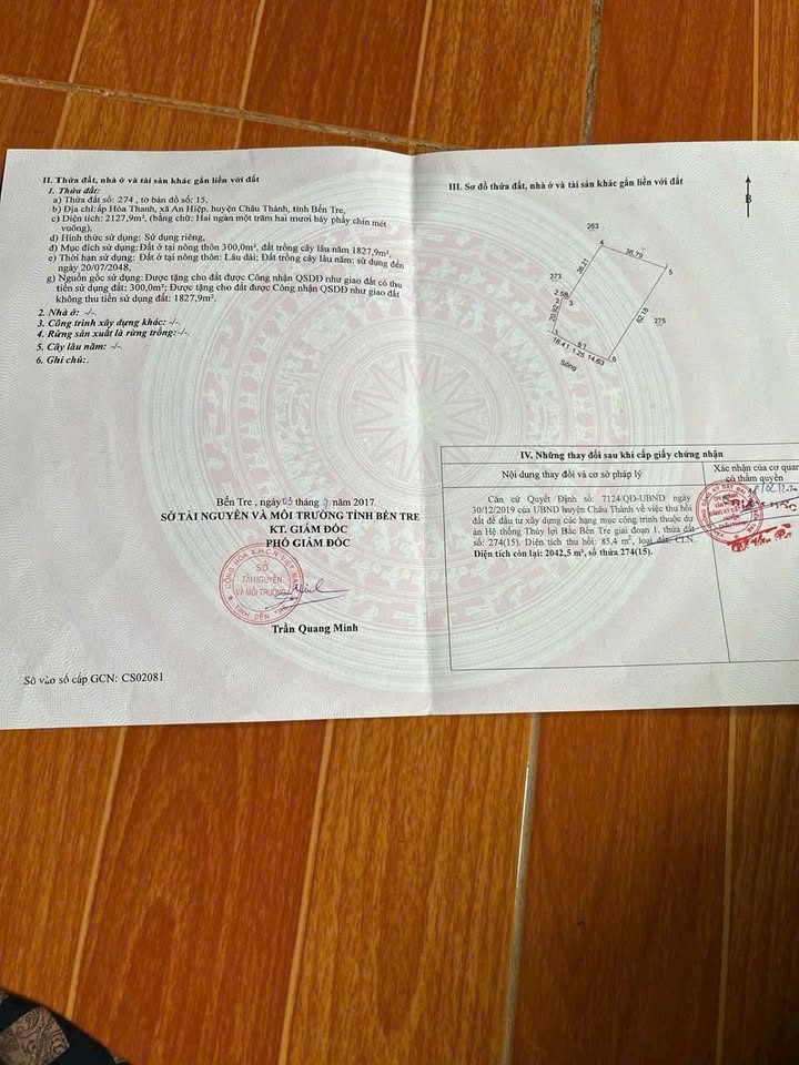 Đất Nền View Sông Hàm Luông Bến Tre 2.128m² - Sổ Đỏ Riêng, Giá 2 Tỷ