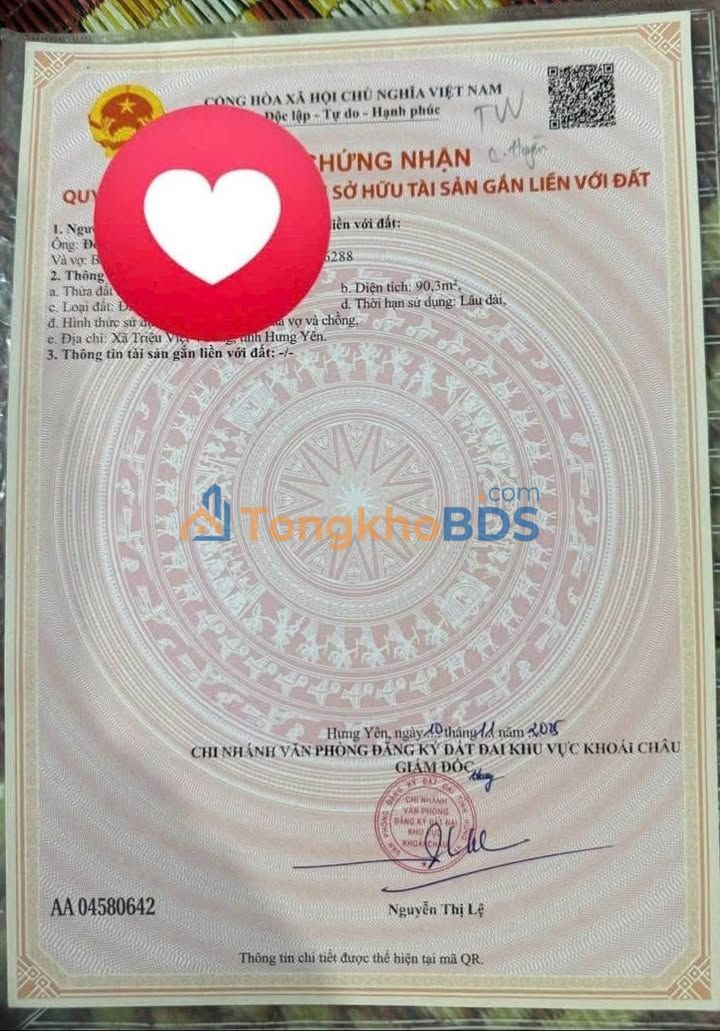 Đất Nền An Vĩ, Khoái Châu 90.5m² - Sổ Đỏ Sẵn Sàng