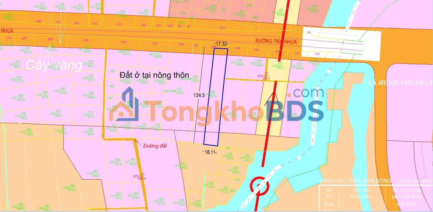 Đất Nền Mặt Tiền Đường 789, Trảng Bàng, Tây Ninh - 2186.8m² Giá 6.5 Tỷ