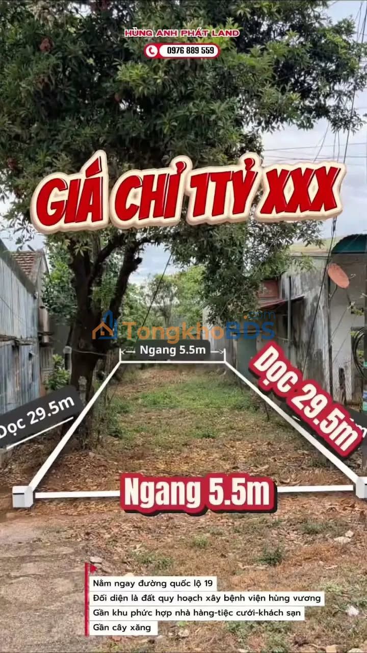 Đất Nền Mặt Tiền QL19 - Đức Cơ, Gia Lai - 162m² Full Thổ Cư
