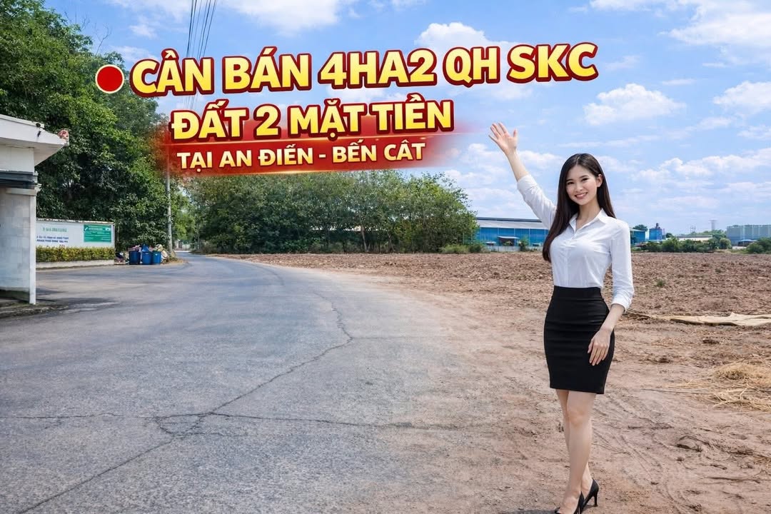 Bán Đất SKC Bến Cát 41.679m² Giá 75 Tỷ - Mặt Tiền Nhựa Lớn, Gần KCN