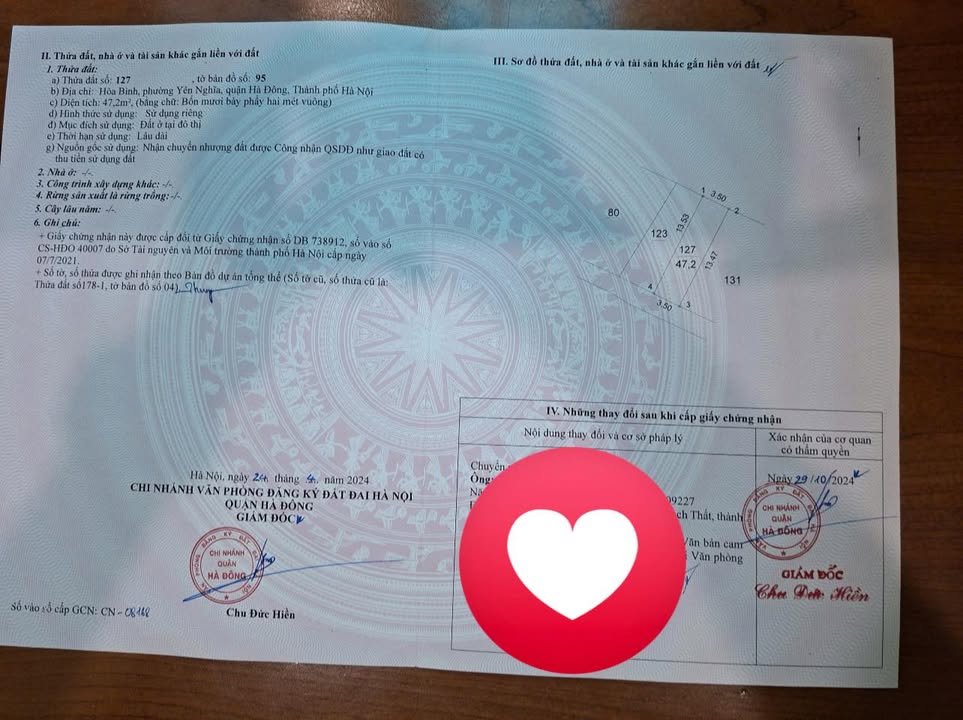 Bán đất 47.2m² Yên Nghĩa, Hà Đông - Sổ hồng vuông vắn, ô tô vào sát