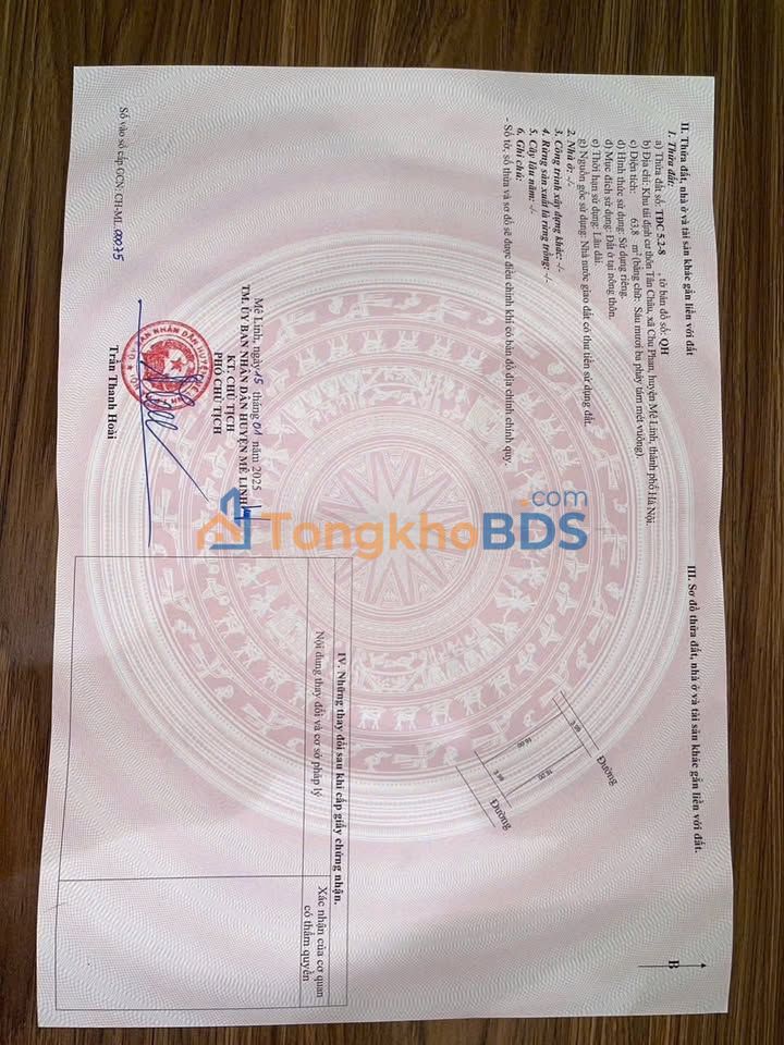 Đất Nền Mê Linh 63.8m² - Sổ Đỏ Sẵn Sàng - Giá Đầu Tư