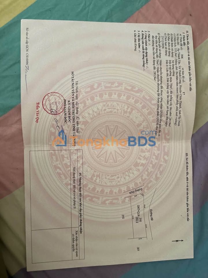 Đất Nền Châu Thành Tây Ninh 336m² - Sổ Thổ Cư, Giá Đầu Tư 450 Triệu