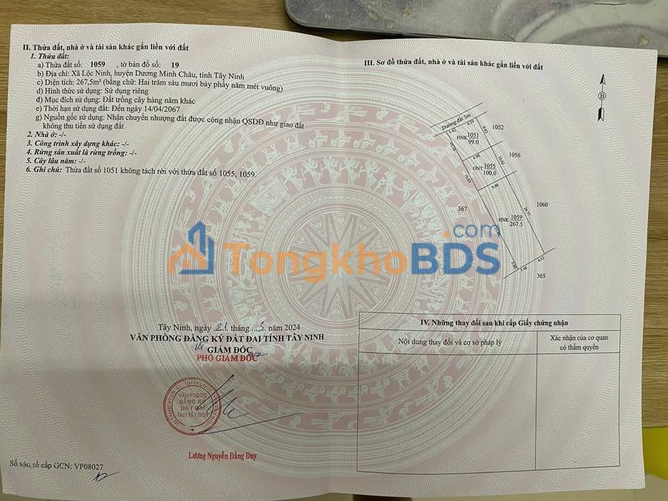 Bán Gấp Đất Lộc Ninh 466m² Sổ Hồng Riêng - Giá 850 Triệu