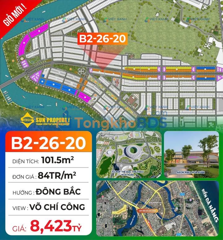 Đất nền mặt tiền Võ Chí Công, Đà Nẵng - 101.5m² - 8.42 tỷ