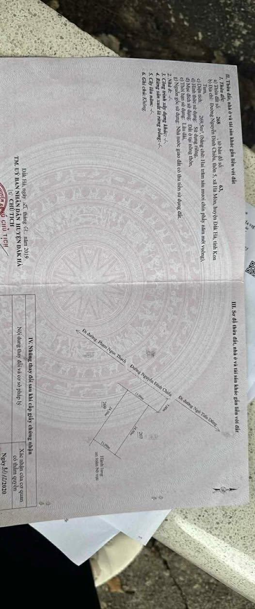 Đất Nguyễn Đình Chiểu Đăk Hà 270m² 1 tỷ - Sổ đỏ chính chủ