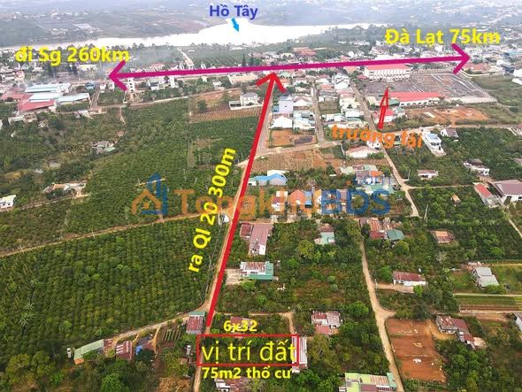 Đất Di Linh Võ Thị Sáu 192m² 950 triệu - Sổ đỏ chính chủ