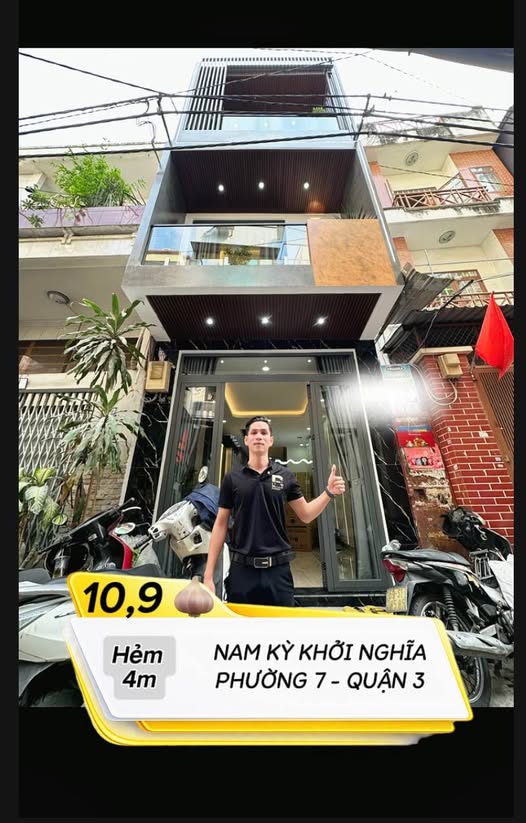 Nhà 4 Tầng Quận 3 - 35m² - Sổ Hồng Riêng - Giá 10.9 Tỷ