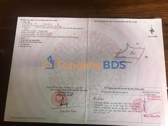 Đất Vườn Di Linh 1377.5m² - Sổ Đỏ Sẵn Sàng, Về Nghỉ Dưỡng