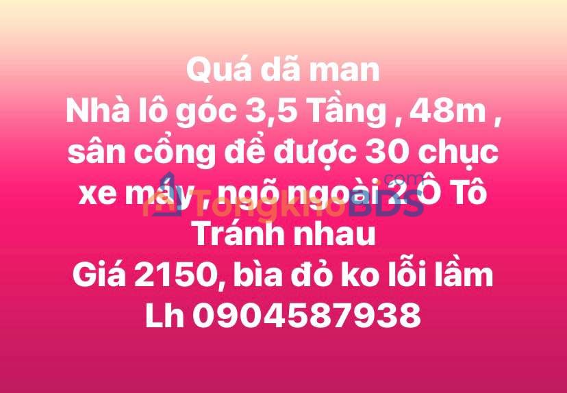 Nhà Lô Góc 48m² - 3.5 Tầng - 2.15 Tỷ Tại Chí Linh, Hải Dương - Ô Tô Tránh Nhau