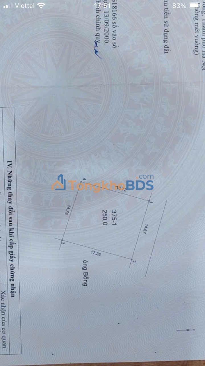 Bán đất mặt đường La Nội, Hoài Đức 400m² - Xe công vào tận nơi, sổ hồng 2063