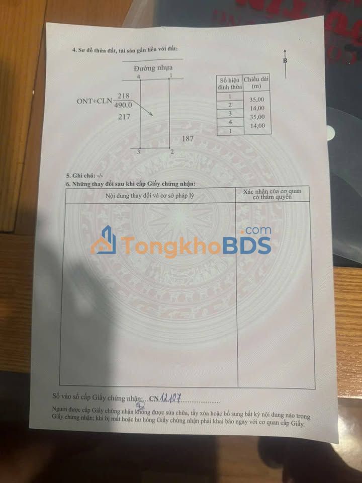 Đất nền mặt tiền nhựa Krông Năng, Đắk Lắk - 490m² - Sổ đỏ sẵn sàng