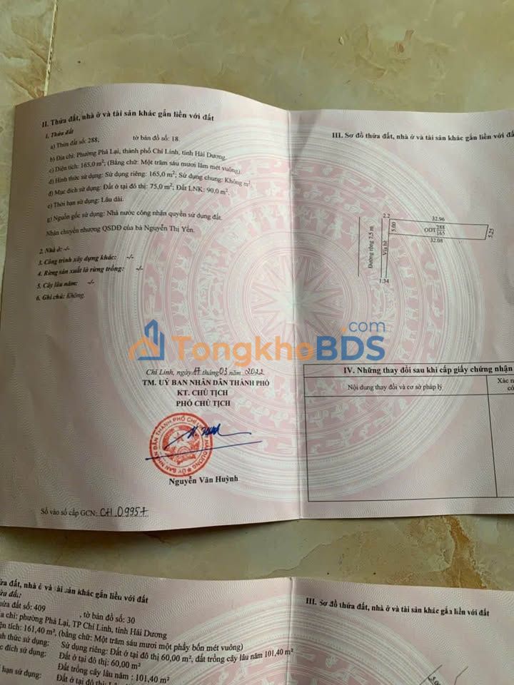Đất Phả Lại - Chí Linh 165m² Sổ Đỏ Chính Chủ - Giá Tốt