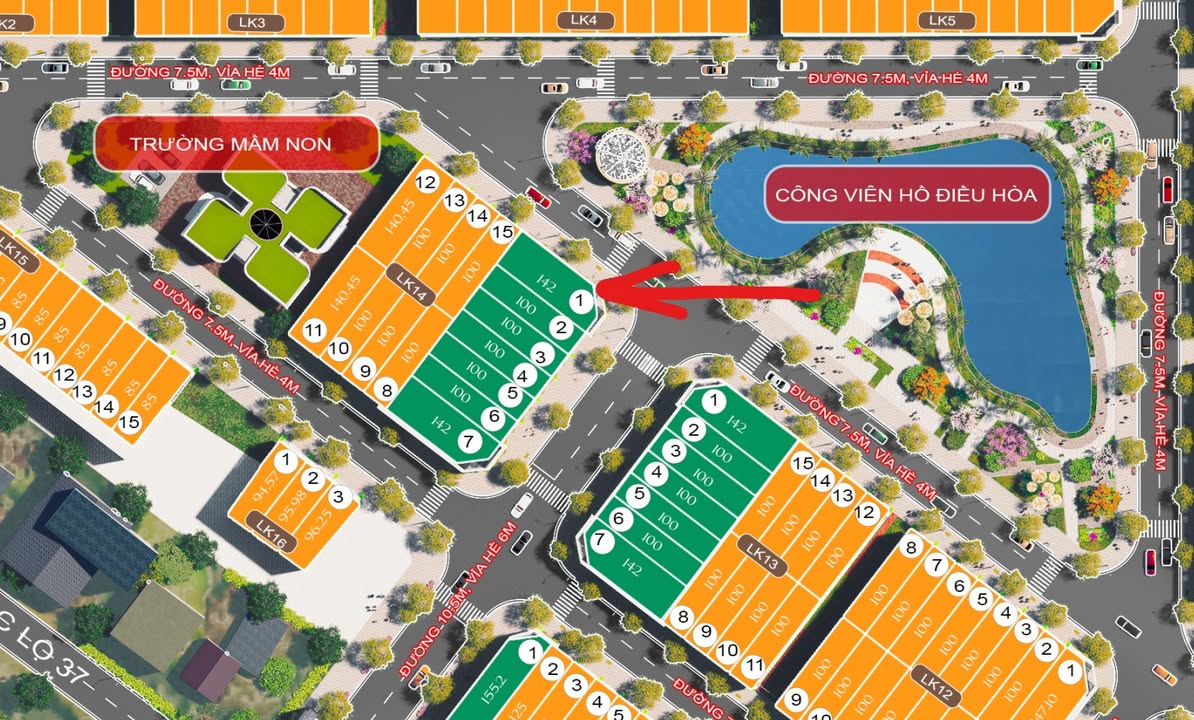 Đất Nền Lô Góc Kha Sơn Green Home 142m² - View Hồ, Cạnh Trường