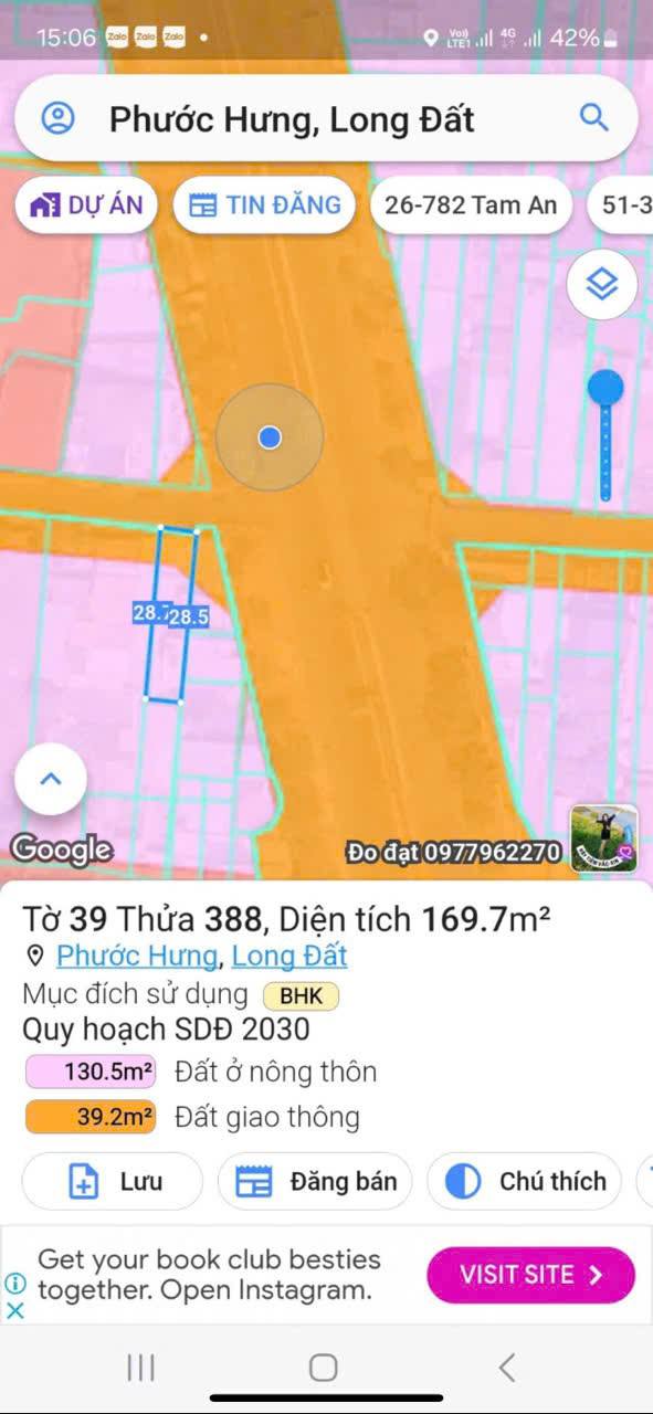 Bán đất tặng nhà 170m² MT nhựa Hải Lâm, Bà Rịa - Giá 3.55 tỷ