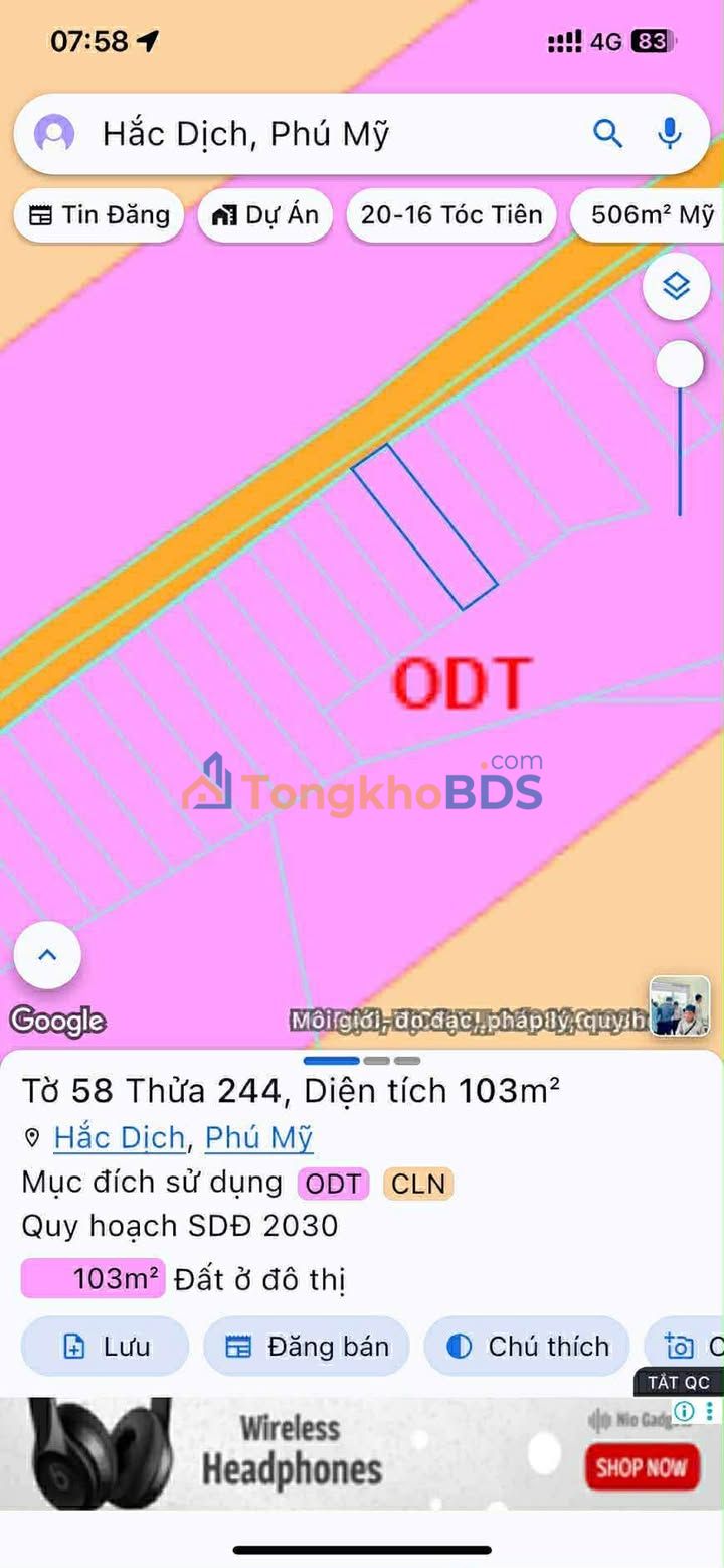 Đất Nền Phú Mỹ 105m² - Sổ Đỏ 800 Triệu - Bán Gấp