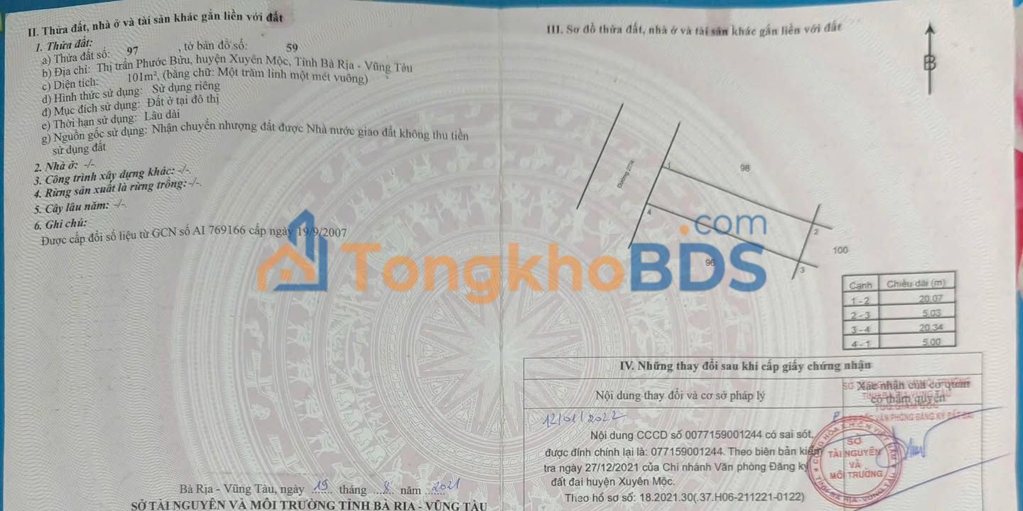 Nhà Mặt Tiền 27/4 Phước Bửu, Xuyên Mộc - 100m², 3.8 Tỷ, Sẵn Sàng Kinh Doanh