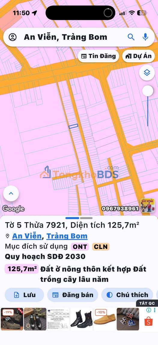 Đất thổ cư 100m² Mặt tiền Phùng Hưng, Củ Chi - Giá 1.4 Tỷ