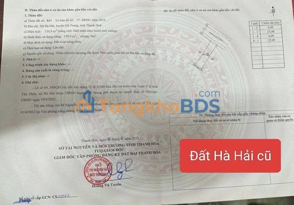 Đất Nền Hà Trung 150m² Sổ Hồng Riêng - Giá F0 Chỉ 5xx Triệu