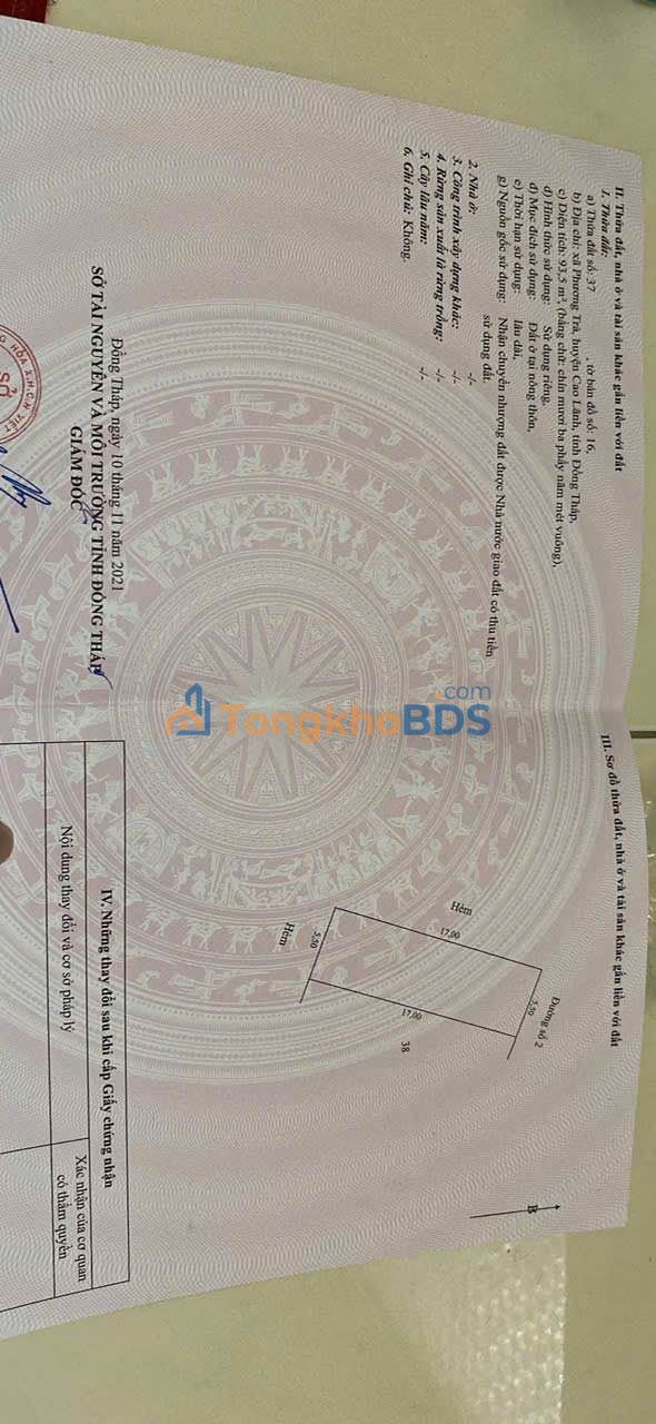 Đất Nền Góc 3 Mặt Tiền Chợ Phương Trà, Đồng Tháp - 93.5m² Giá Tốt