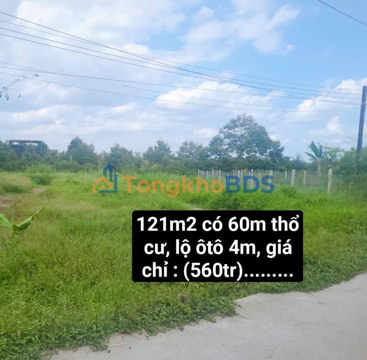 Bán Nền 121m² Mặt Tiền Ô Tô Nhơn Nghĩa, Cần Thơ - Giá 560 Triệu