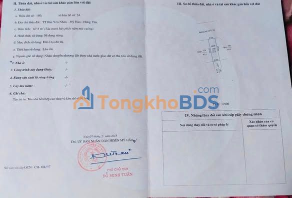 Bán Gấp Lô Góc Kinh Doanh Mỹ Hào - 67.5m² Sẵn Dòng Tiền