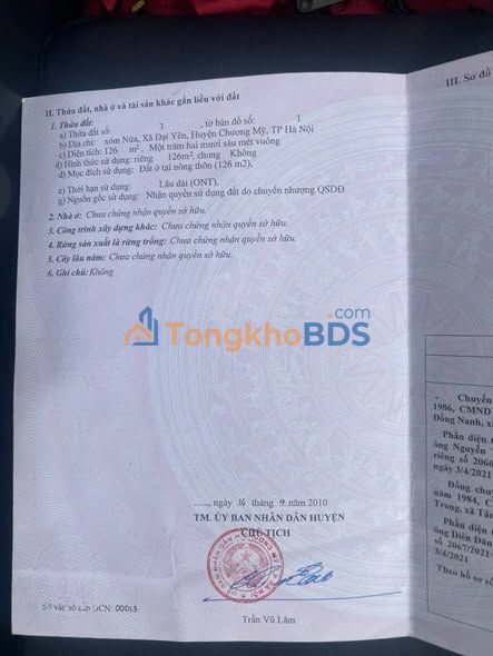 Đất nền Chúc Sơn 126m² giá thương lượng - Đất thổ cư 100%