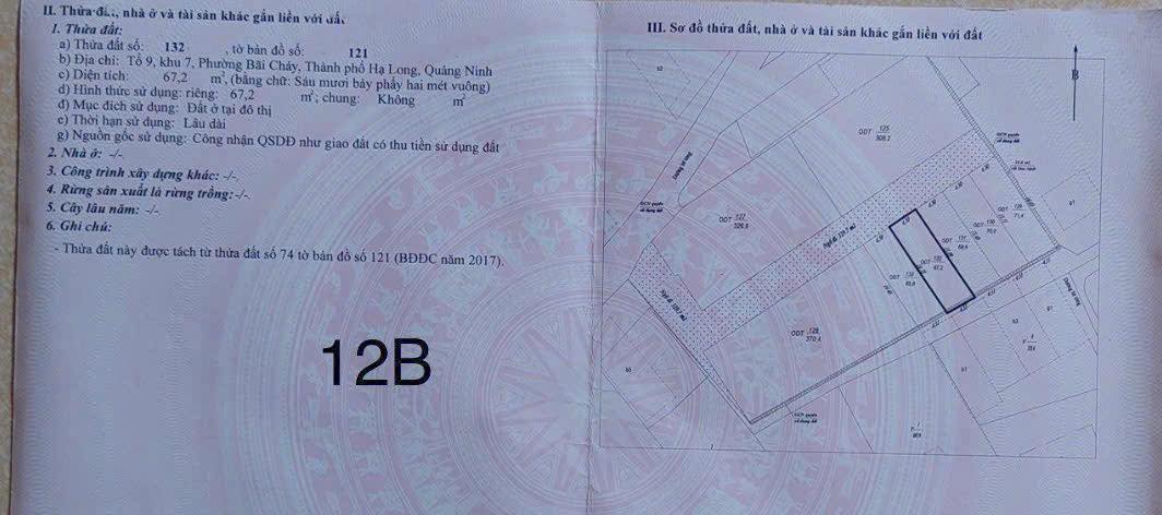 Đất nền Bãi Cháy 68m² - Sổ đỏ sẵn sàng, ô tô vào nhà