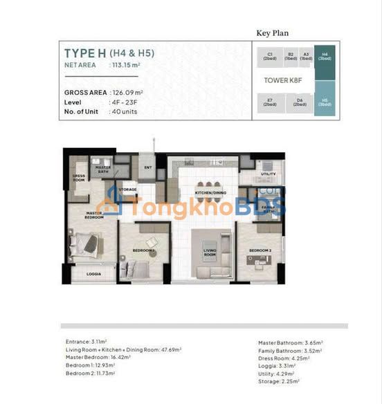 Bán Căn Hộ K8 Starlake 126m² 3PN - Giá Gốc + Chênh Nhẹ