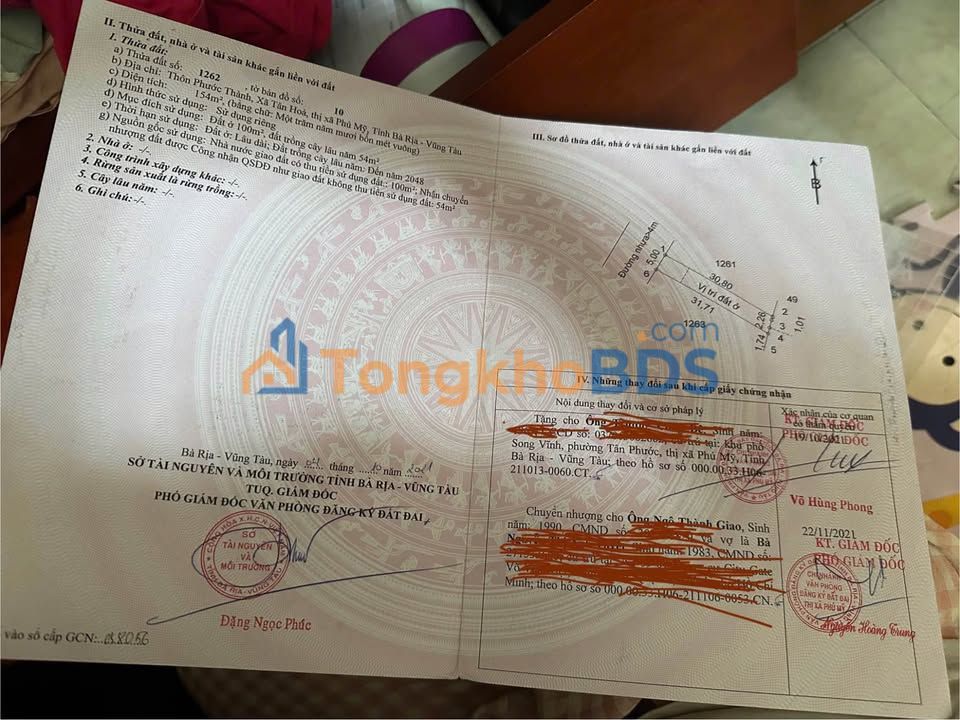 Đất Nền Tân Hòa, Phú Mỹ 154m² - Sổ Đỏ Chính Chủ, Giá 1.5 Tỷ