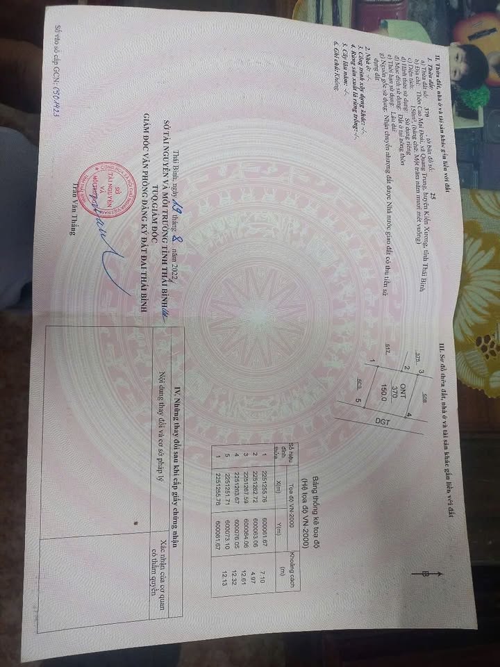 Đất nền Quang Trung - Kiến Xương 150m² full thổ cư, MT 12m - Giá 6xx Triệu