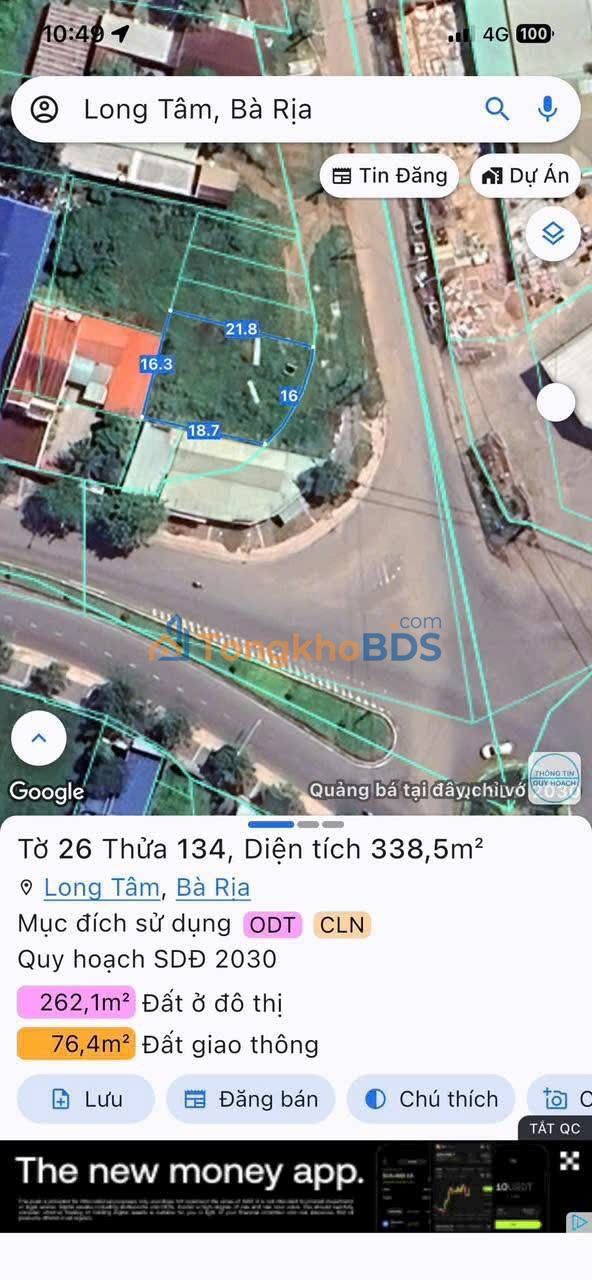 Đất Vàng Mặt Tiền Hương Lộ 2, TP Bà Rịa - 338m², Kinh Doanh Đắc Lợi