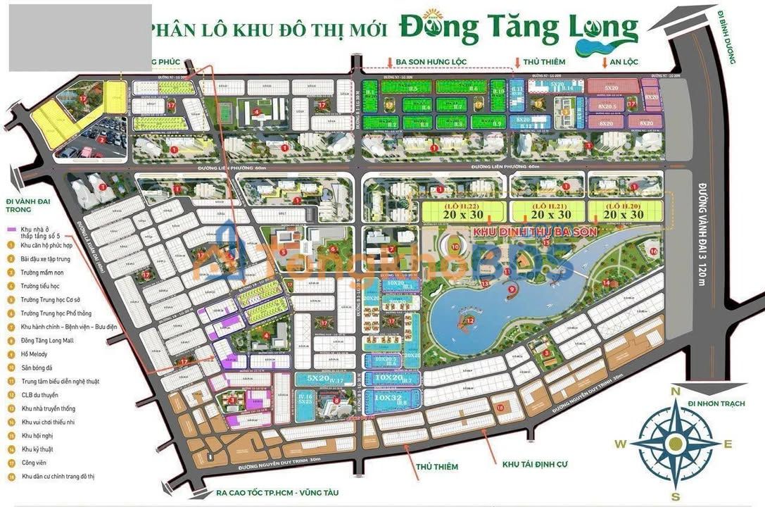 Bán Đất Mặt Tiền Đường A4 - KDC Đông Tăng Long, TP. Thủ Đức - 100m², 7.95 Tỷ