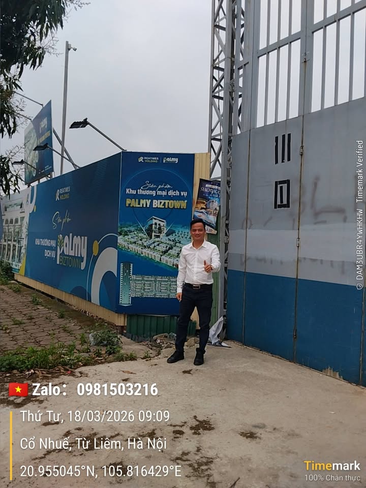 Đất nền 75m² Hướng Đông Nam tại Palmy Biztown - Sổ đỏ sẵn sàng