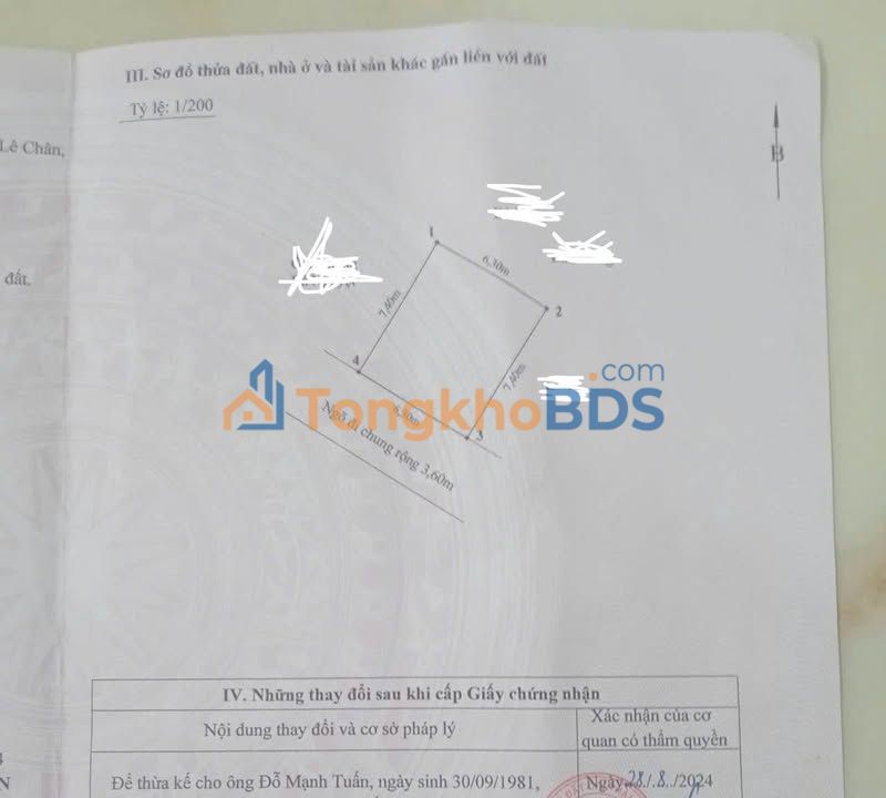 Nhà Trần Nguyên Hãn 47m² - Ô tô đỗ cửa, Ngang 6m - 3.1 tỷ