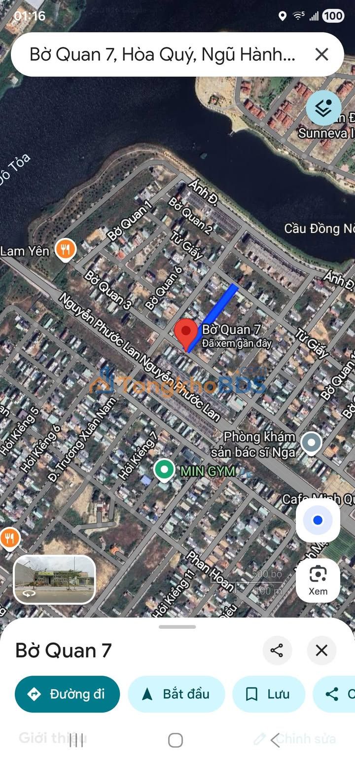 Đất Bờ Quan 7 Nam Hòa Xuân - 210m² Hướng Đông Nam - Giá Thỏa Thuận