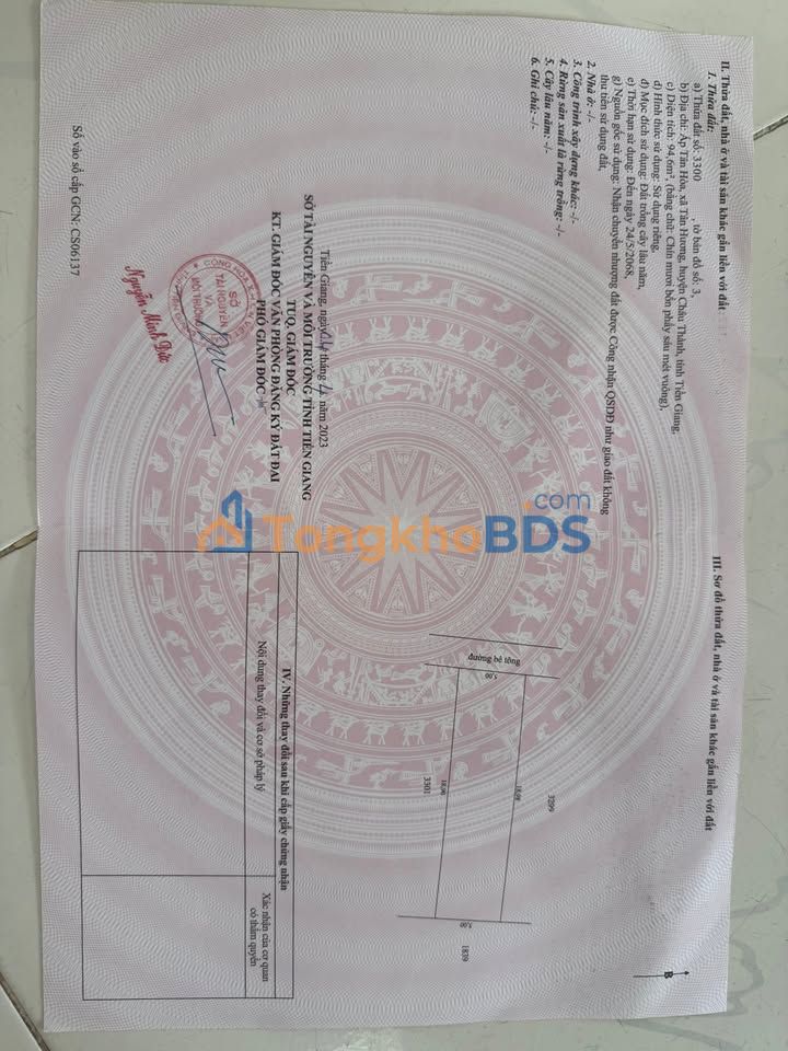 Đất Nền 95m² Gần KCN Tân Hương, Chợ Gạo - Giá Tốt 360 Triệu