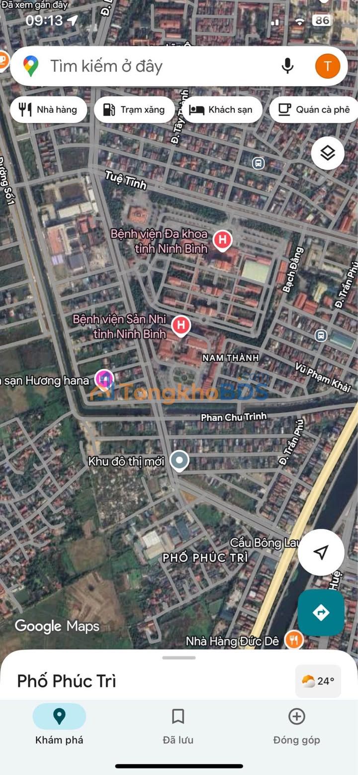 Bán Đất Mặt Tiền Phan Chu Trinh, TP Ninh Bình 90m² - Kinh Doanh Đắc Lợi