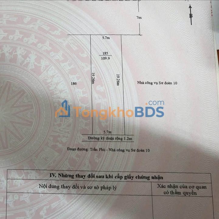 Đất nền Mặt tiền Hùng Vương, Kon Tum - 109m² Thổ cư Full - Giá 1 tỷ