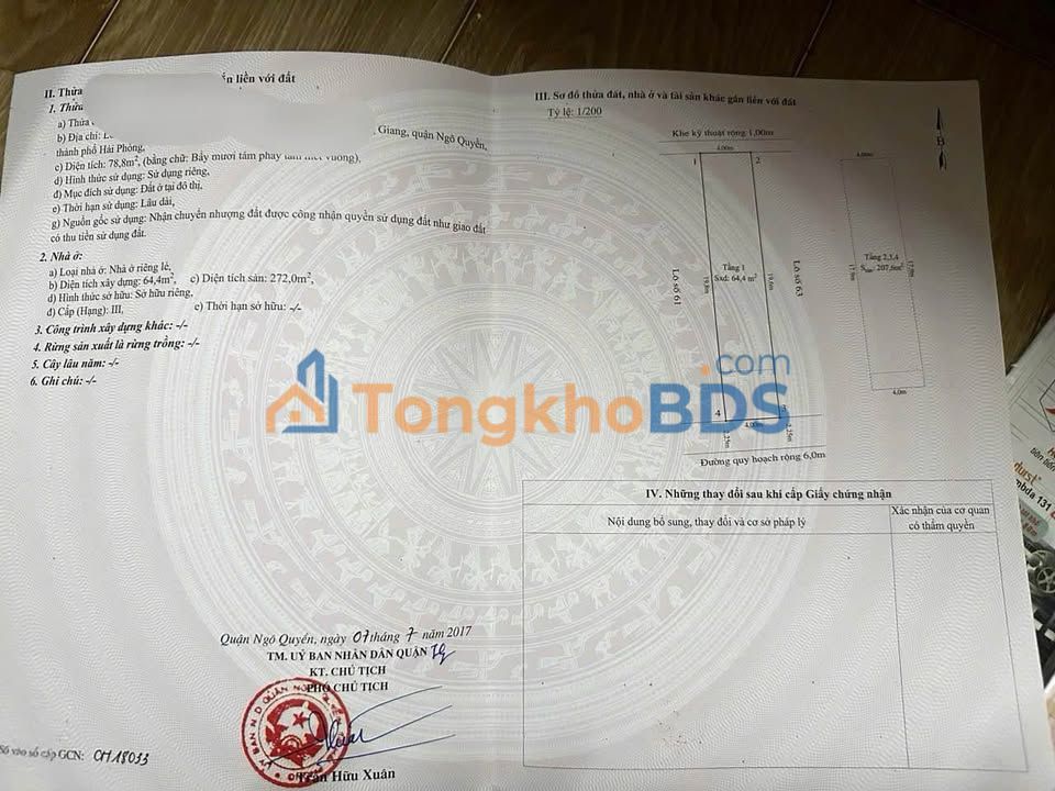 Nhà Phố Phùng Pháp (Ngô Quyền, Hải Phòng) 78m² - 4.5 Tầng - Oto Tránh Nhau - 9 Tỷ