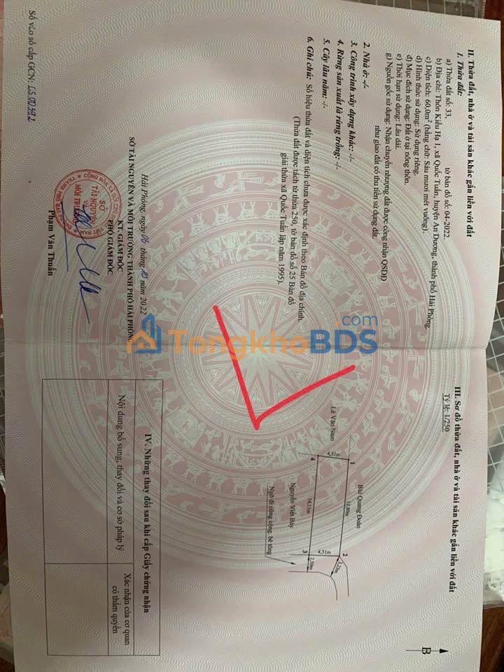 Bán Gấp Đất 60m² Ngõ Nông An Dương, Hải Phòng - Giá Cắt Lỗ 7xx Triệu