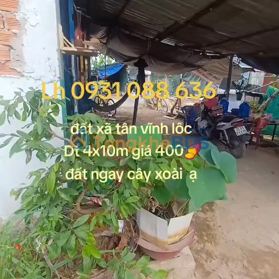 Bán Gấp Đất 40m² Ấp 5 Vĩnh Lộc B, Bình Chánh - Giá 400 Triệu