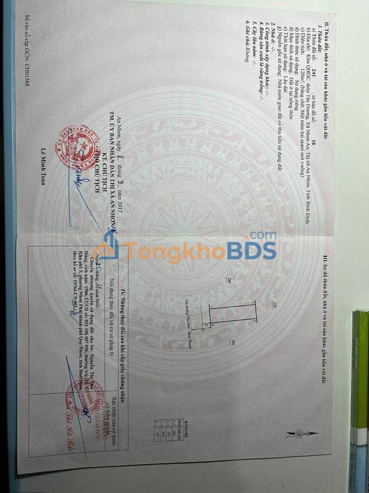 Đất Nền An Nhơn 120m² View Sông - Sổ Đỏ Chính Chủ Giá Tốt