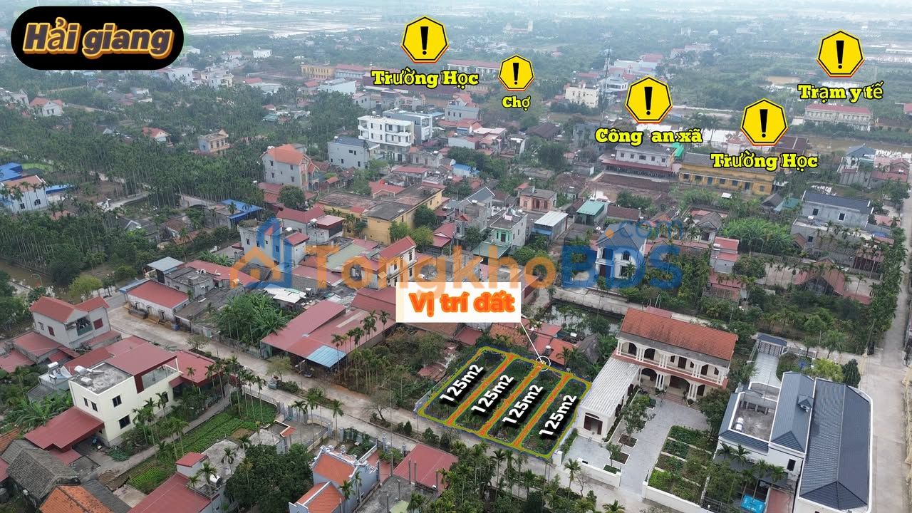 Đất nền Hải Giang - Hải Hậu 125m² sổ đỏ, giá chỉ 800 triệu