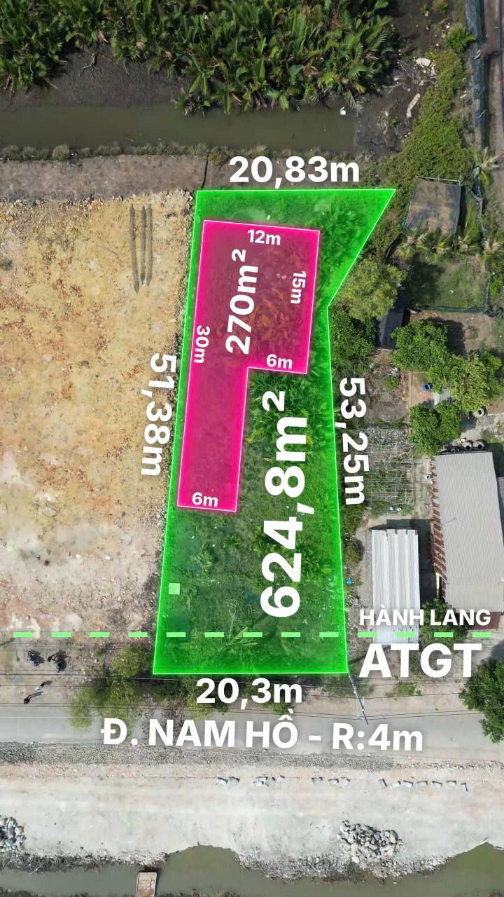 Đất Vàng Mặt Tiền Nam Hồ, Hà Tiên - 894m² Sổ Đỏ, Giá 1.85 Tỷ